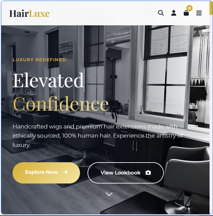 Luxe Hair Salon Website