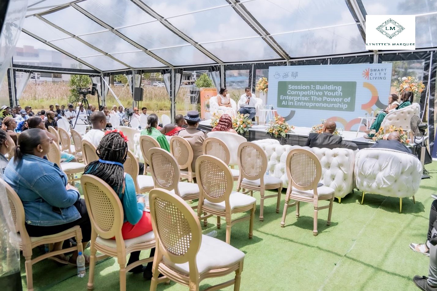 Beautiful marquee evening event